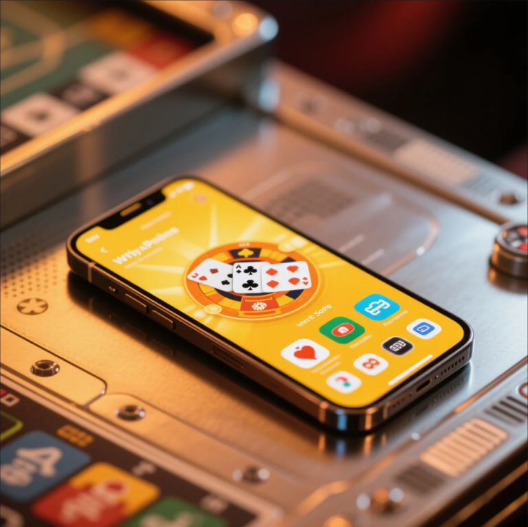 Player using mobile phone for safe online gambling