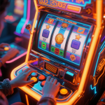 Colorful online slot machine reels with bonus features and jackpots