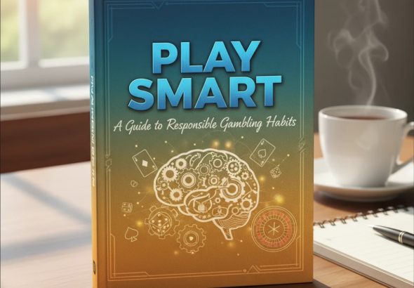 Concept art showing a mindful player practicing responsible gambling habits