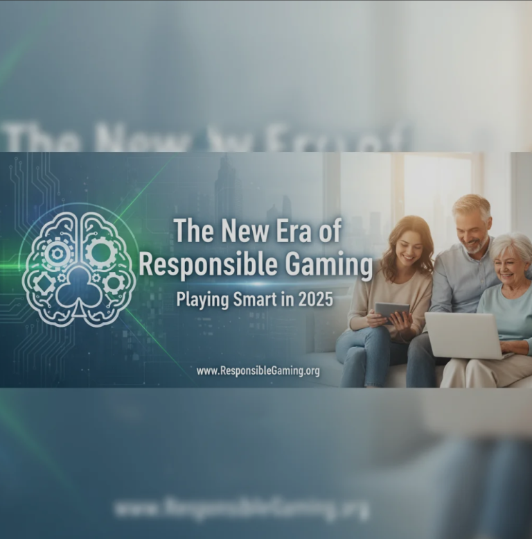 Gamer using a controller with mindful gaming icons symbolizing balance and responsibility