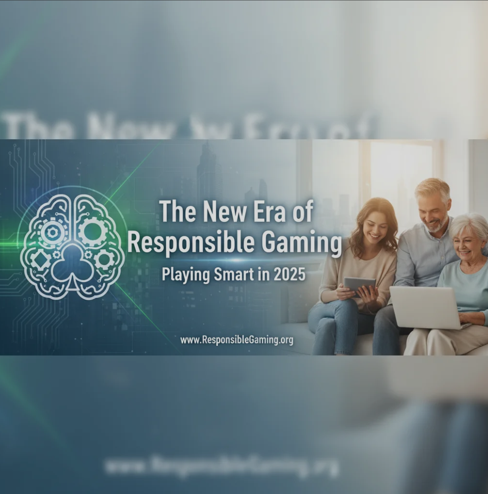 Gamer using a controller with mindful gaming icons symbolizing balance and responsibility