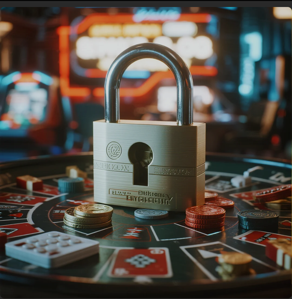 Blockchain network visual representing transparency and fair play in online casinos