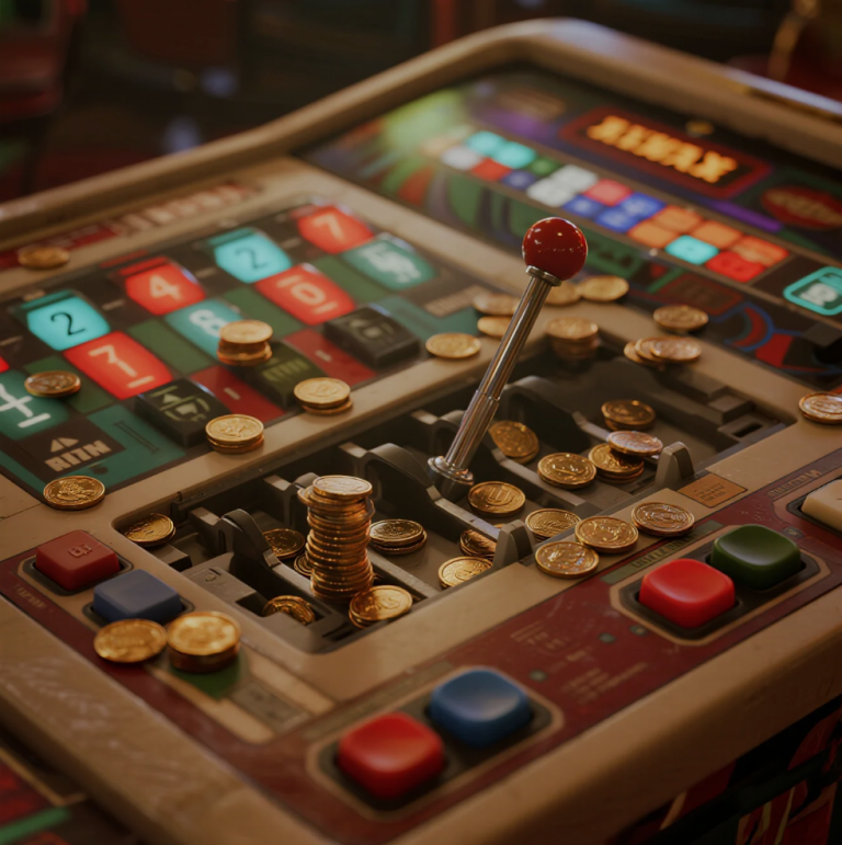 Modern slot machine with hidden features and digital interface