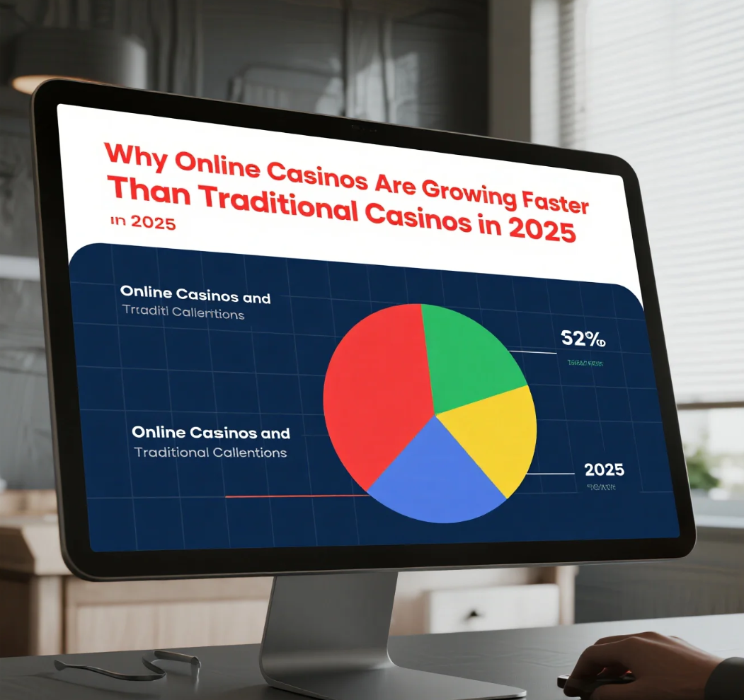 Online casinos vs traditional casinos growth comparison in 2025