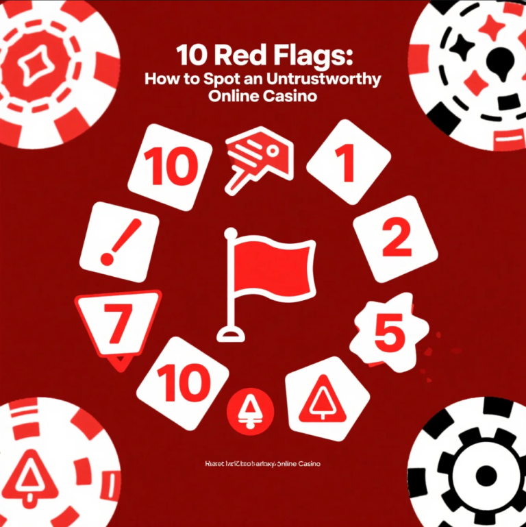 Player examining warning signs of an untrustworthy online casino on a laptop screen