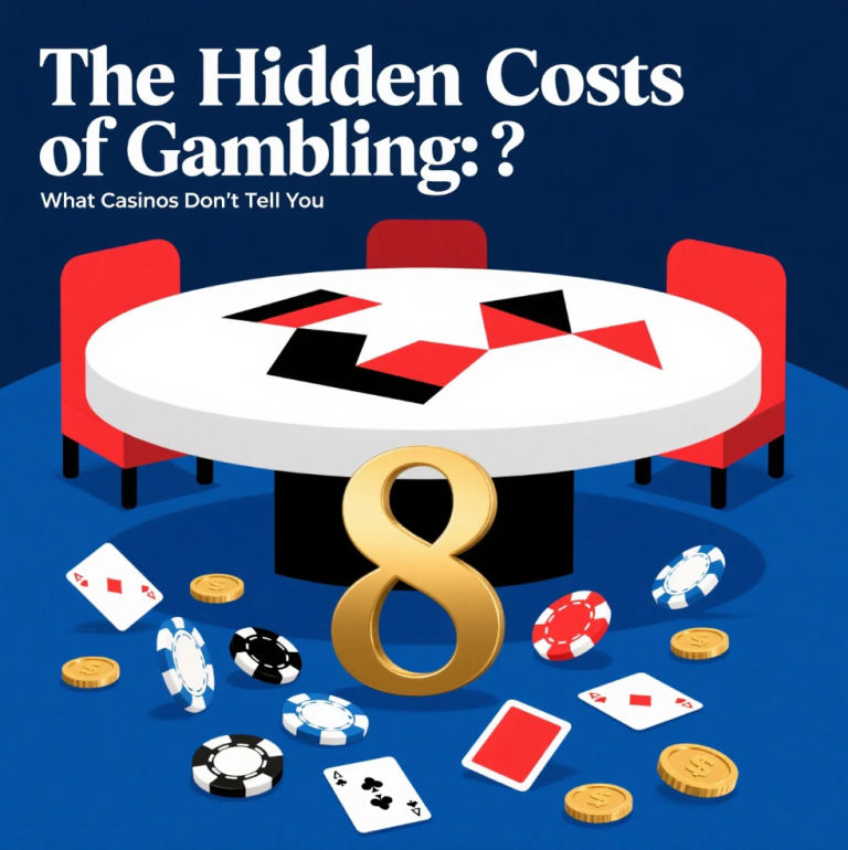 Player at a casino table contemplating risks, symbolizing the hidden costs of gambling